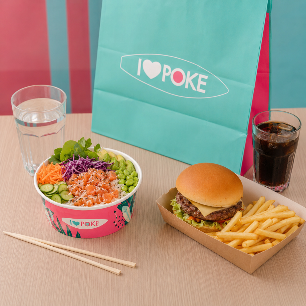 Healthy fast food: poke vs traditional fast food
