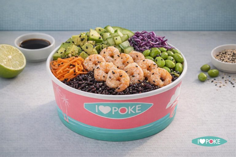 Healthy Poke Bowl Gamberi e Riso Venere