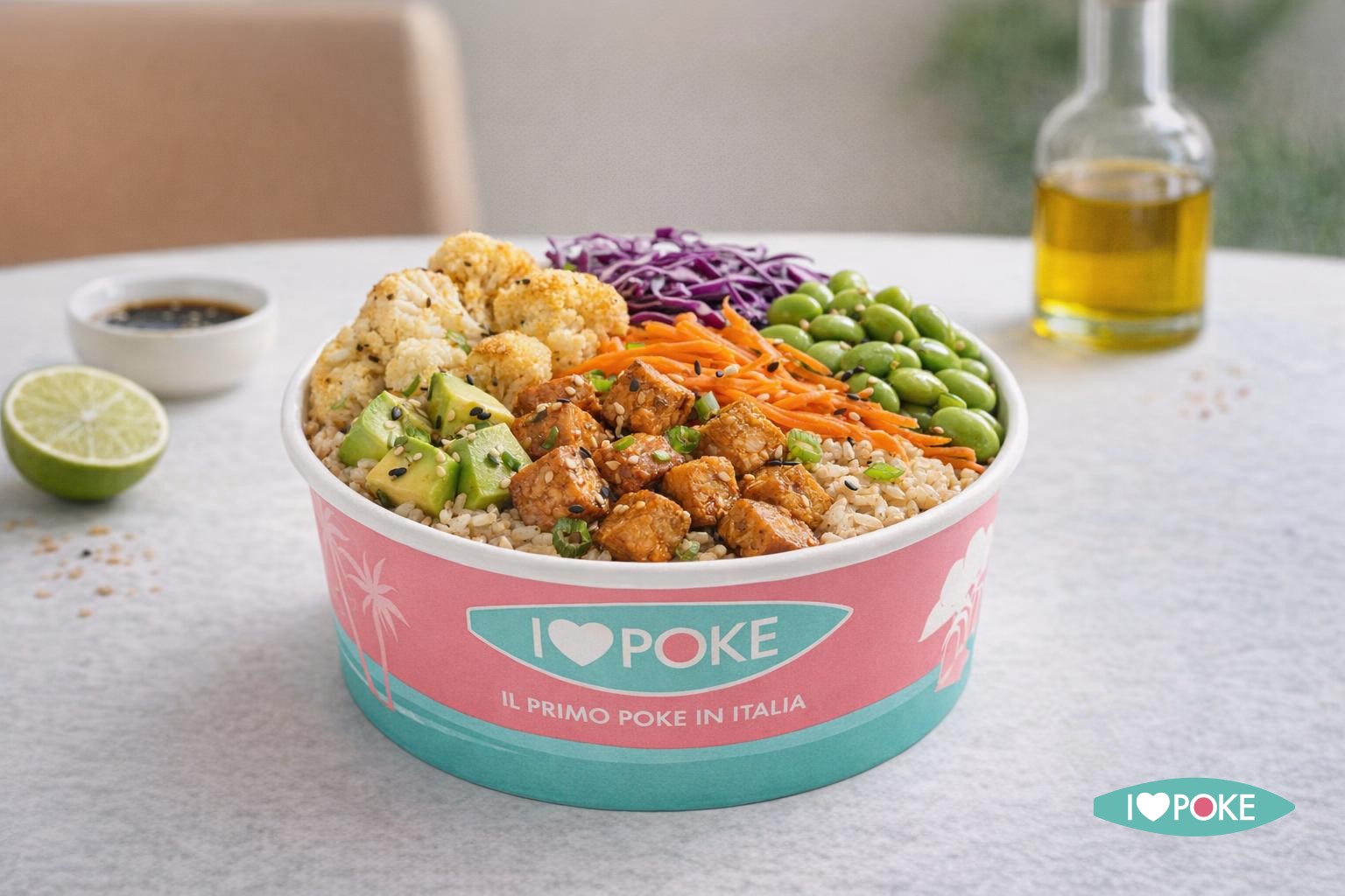 Healthy Poke Bowl Tempeh e Cavolfiore