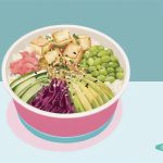 Poke bowl con edamame e tofu