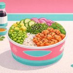 Poke bowl con salmone marinato
