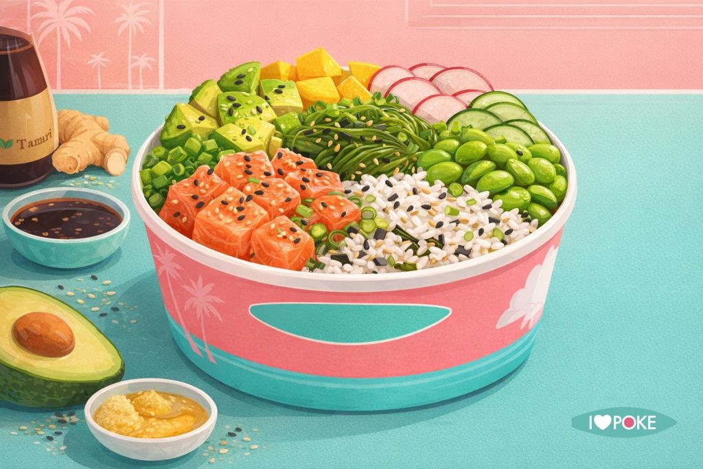 Poke bowl con salsa gluten free fatta in casa