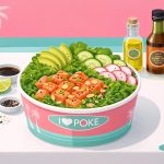 Poke bowl keto-friendly con base insalata