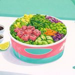Poke bowl low calorie con base insalata
