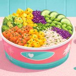 Poke bowl salmone e mango con lime