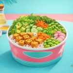 Poke bowl senza pesce con tofu croccante