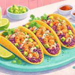 Tacos Gamberi e Cavolo Rosso