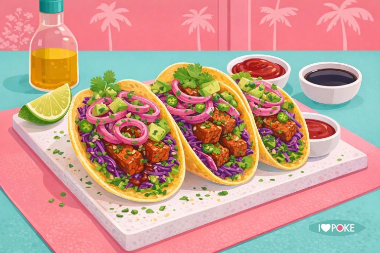 Tacos Tempeh BBQ e Cipolla Marinata