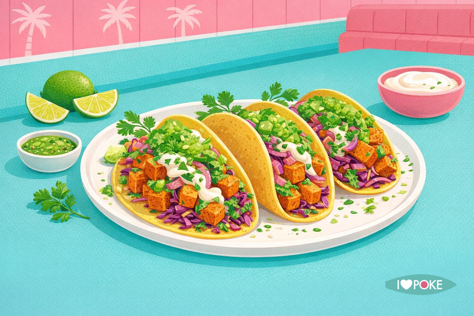 Tacos Vegan Tofu e Salsa Verde