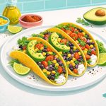 Tacos vegani con avocado