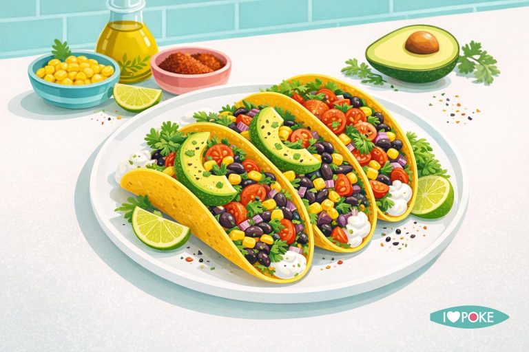 Tacos vegani con avocado