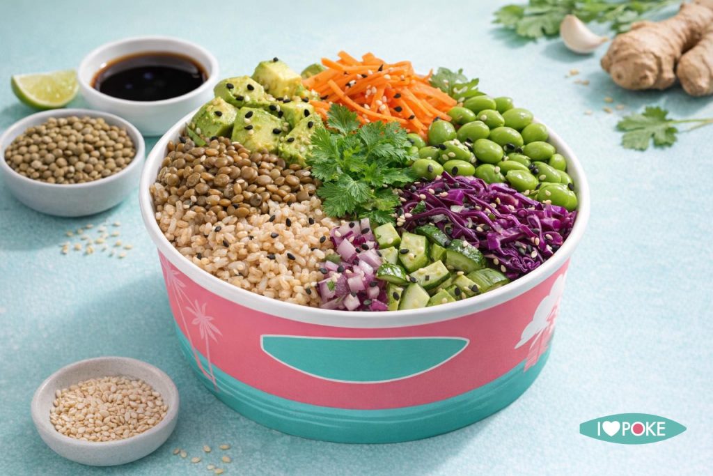 Vegan Poke Bowl Lenticchie e Verdure